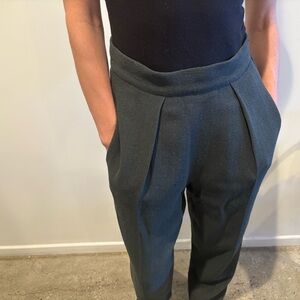 Giorgio Armani Green High-Waisted Trousers